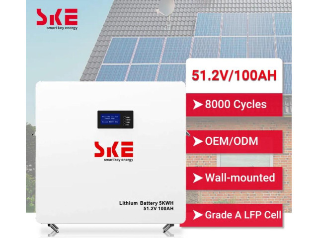 Аккумулятор SKE SK-5120B LiFePO4 51.2V 100Ah 5 кВт·ч, CAN/RS485, 8000 циклов