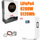 Комплект резервного живлення SKE PH21-6.2K 6200W + SKE SK-5120B LiFePO4 5 кВт·год, Wi-Fi
