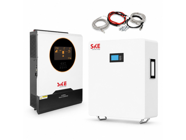 Комплект резервного живлення SKE PH21-6.2K 6200W + SKE SK-5120B LiFePO4 5 кВт·год, Wi-Fi