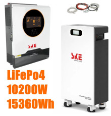 Комплект резервного живлення SKE PH21-10.2K 10200W + SKE SK-ST15000 LiFePO4 15 кВт·год, Wi-Fi