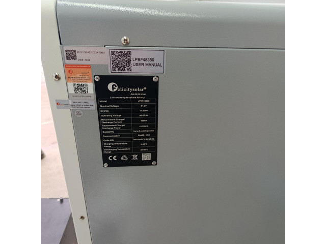 Акумуляторна батарея LPBF48350 Felicity LiFePO4 51.2V 350Ah 17.5kWh для резервного живлення