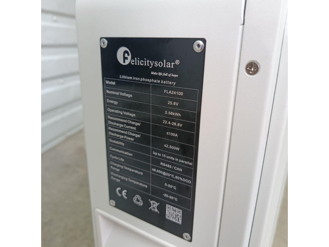 Акумуляторна батарея FelicityESS FLA24100-EU LiFePO4 24V 100Ah 2.56kWh