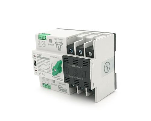 Автомат ввода резерва (АВР) четырехполюсный HDQ3-125E/3P, 400V/125A на DIN-рейку для генераторов