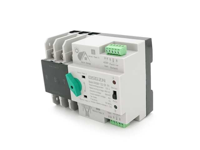 Автомат ввода резерва (АВР) двухполюсный OSGQ8-125/3P PV, 230V/125A на DIN-рейку для солнечных систем
