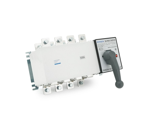 Автомат ввода резерва (АВР) четырехполюсный GCQ4P630A, 220V/630A, Отключающая способность KA:6, Винтовая фиксация, 443*273*265мм