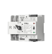 Автомат ввода резерва (АВР) двухполюсный YRQ2PC-125 Wifi ATS, 2P 125A 220V, E-Welink App на DIN-рейку для генераторов
