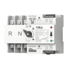 Автомат ввода резерва (АВР) трехполюсный YRQ2PC-125 Wifi ATS, 3P 125A 400V, E-Welink App на DIN-рейку для генераторов