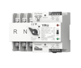 Автомат ввода резерва (АВР) трехполюсный YRQ2PC-125 Wifi ATS, 3P 125A 400V, E-Welink App на DIN-рейку для генераторов