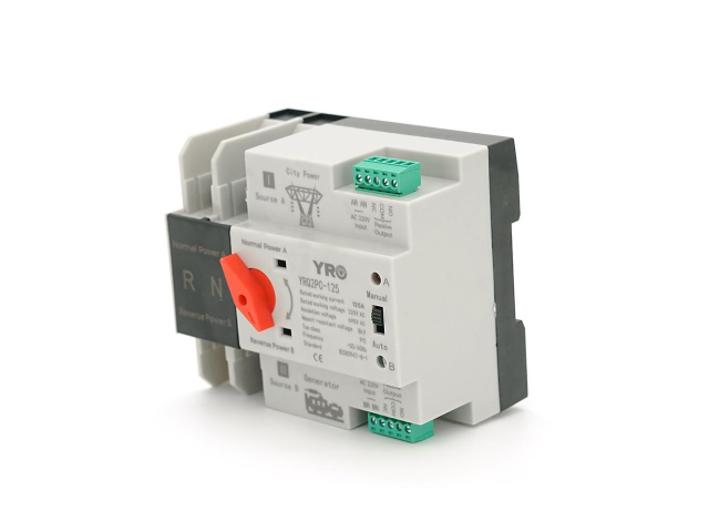 Автомат ввода резерва (АВР) двухполюсный YRQ2PC-125, 220V/125A на DIN-рейку для генераторов