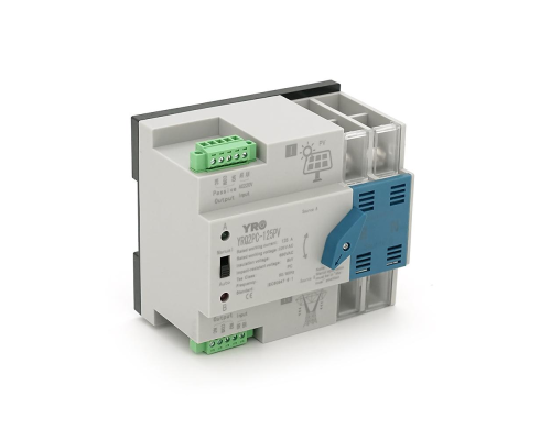 Автомат ввода резерва (АВР) двухполюсный RQ2PC-125PV , 220V/125A на DIN-рейку для инверторов