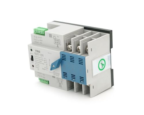 Автомат ввода резерва (АВР) трехполюсный YRQ2PC-125PV , 400V/125A на DIN-рейку для инверторов