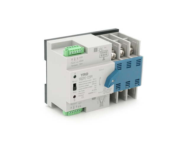 Автомат ввода резерва (АВР) трехполюсный YRQ2PC-125PV , 400V/125A на DIN-рейку для инверторов