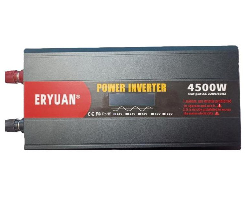 Преобразователь напряжения 4500W Чистый Синус 12V→220V LCD инвертор ERYUAN ERYUAN