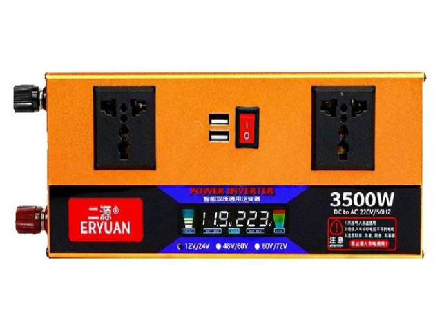 Преобразователь напряжения 3500W 12V→220V LCD SMART инвертор ERYUAN ERYUAN