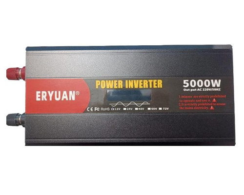 Преобразователь напряжения 5000W Чистый Синус 12V→220V LCD инвертор ERYUAN ERYUAN
