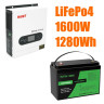 Комплект резервного питания LiFePO4 1280 Wh + Инвертор MUST PV1800-2012 ECO, 2000VA/1600W