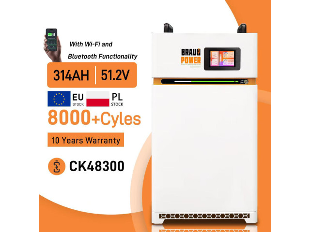 Комплект резервного питания SKE PH21-10.2K 10.2kW + LiFePO4 Braun Power CK48300 51.2V 314Ah 16kWh Smart Wi-Fi