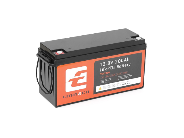 Акумуляторна батарея LITHTECH TE12200B + Bluetooth LiFePO4 12,8V 200Ah, 2.25kWh, BMS200A@4S, 6000 cycles