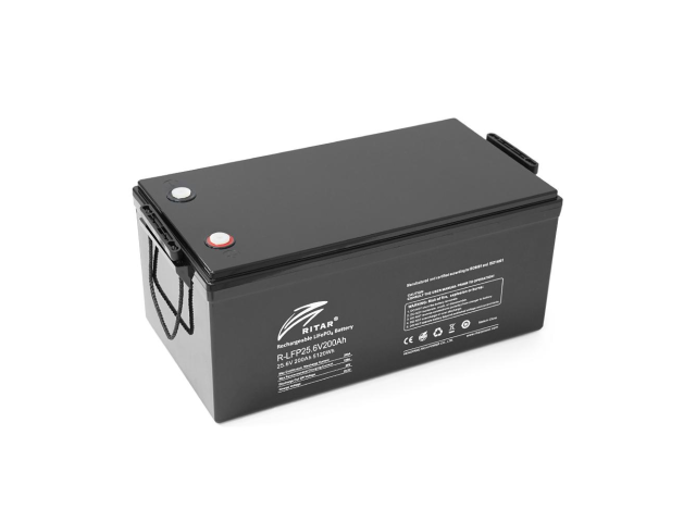 Акумуляторна батарея Ritar LiFePO4 25,6V 200Ah BMS100A@8S (522 х 268 х 219), 40kg Q1