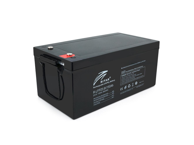 Акумуляторна батарея Ritar LiFePO4 25,6V 150Ah BMS100A@8S (522 х 268 х 219), 35kg Q1