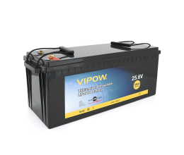 Акумуляторна батарея Vipow LiFePO4 25,6V 100Ah із вбудованою ВМS платою 80A (523*207*215), 19kg