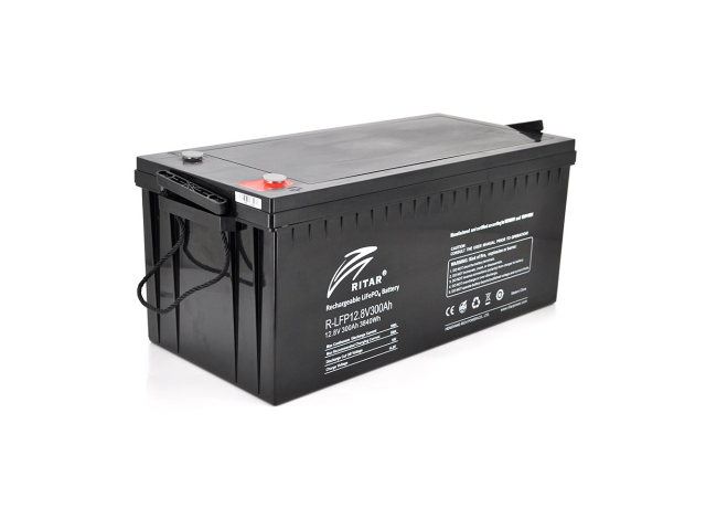 Акумуляторна батарея з bluetooth Ritar LiFePO4 12,8V 300Ah 3840Wh BMS100@4S ( 522 х 240 х 219 (224) ), 32kgQ1