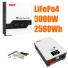 Комплект резервного живлення MUST 3.0 кВт + Смарт LiFePO4 акумулятор 24V 100Ah (2,56 кВт·год)